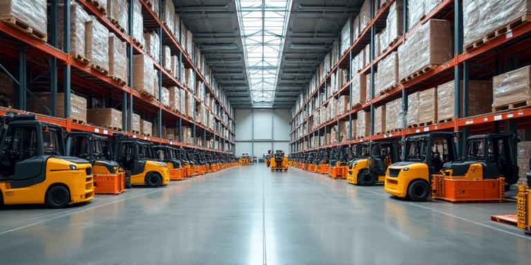Interior view of unit V-W warehouse operations