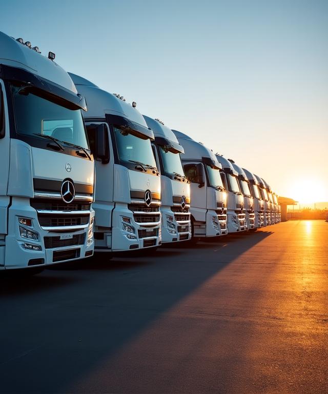 Modern heavy-duty transport truck fleet of YANASAMA DISTRIBUTION, INC.